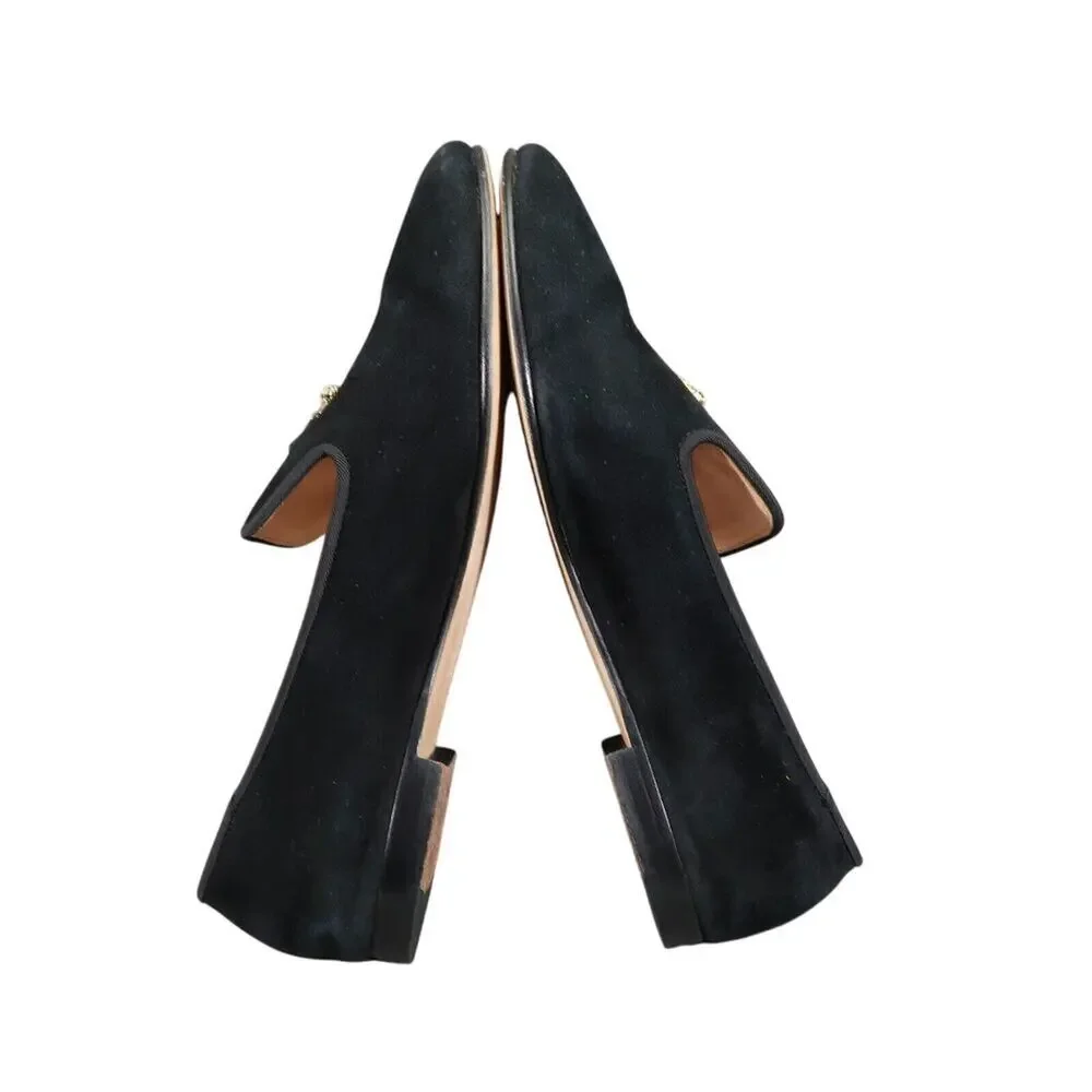 Giuseppe Zanotti Shoes Women 36 Slipper Loafer Shark Crystal Charm Fashion Black